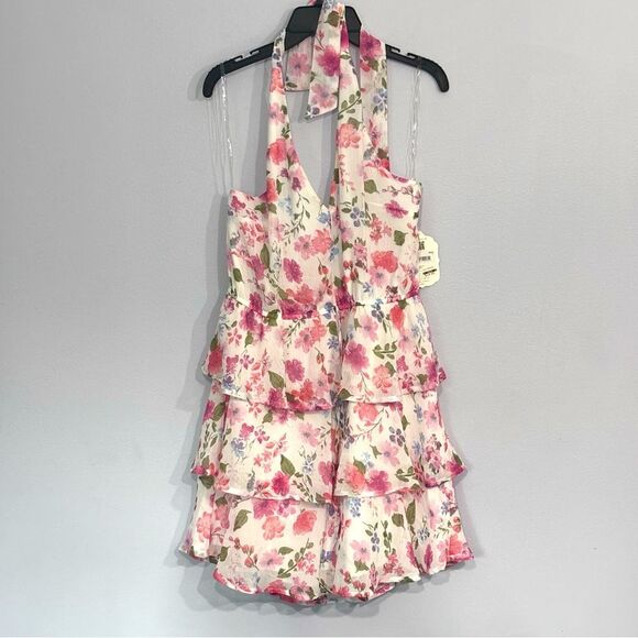 Altar’d State | Women’s NWT White Floral Halter Dress Size XL - Picture 1 of 14